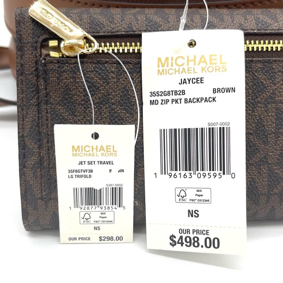 Michael Kors Medium Jaycee Backpack & Trifold Wallet - Picture 12 of 12